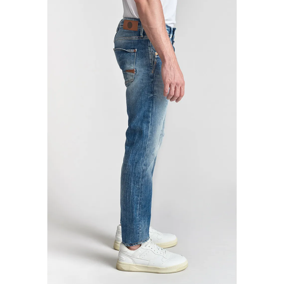 Jeans ajusté stretch Beny 700/11, longueur 34 bleu en coton | 3 Suisses