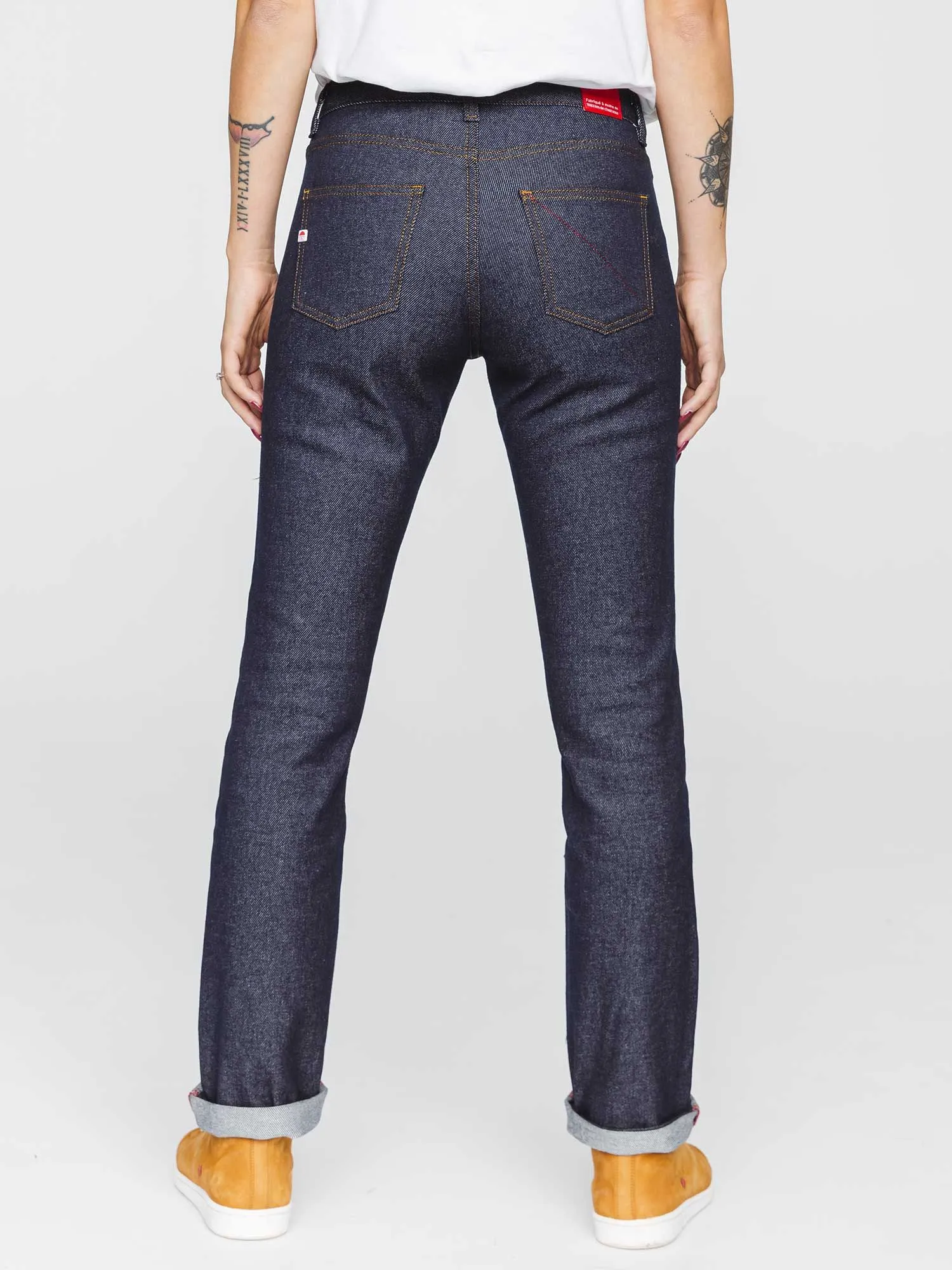 JEANS DROIT 201N coton bio superdenim flex indigo brut Femme | 1083