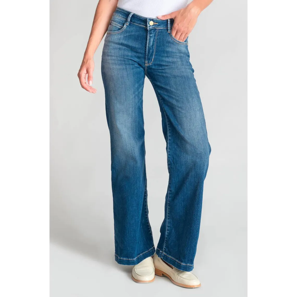 Jeans flare Barcy, très évasé PULP high flare, longueur 34 bleu | 3 Suisses