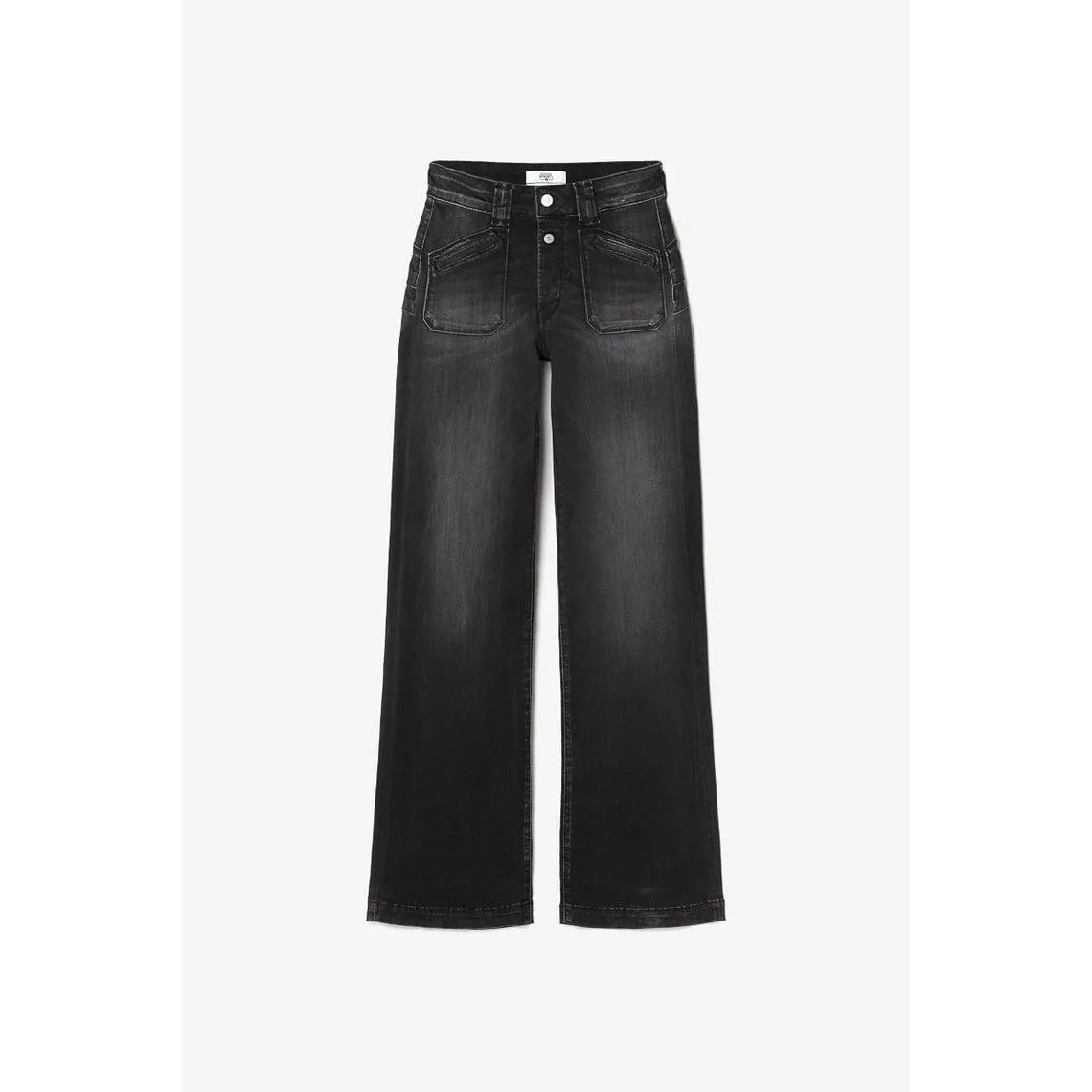 Jeans flare, très évasé PULP high flare, longueur 34 noir en coton Elise | 3 Suisses