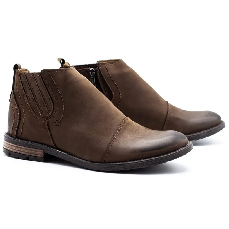 KOMODO Bottes d'hiver pour hommes marron 872K brun