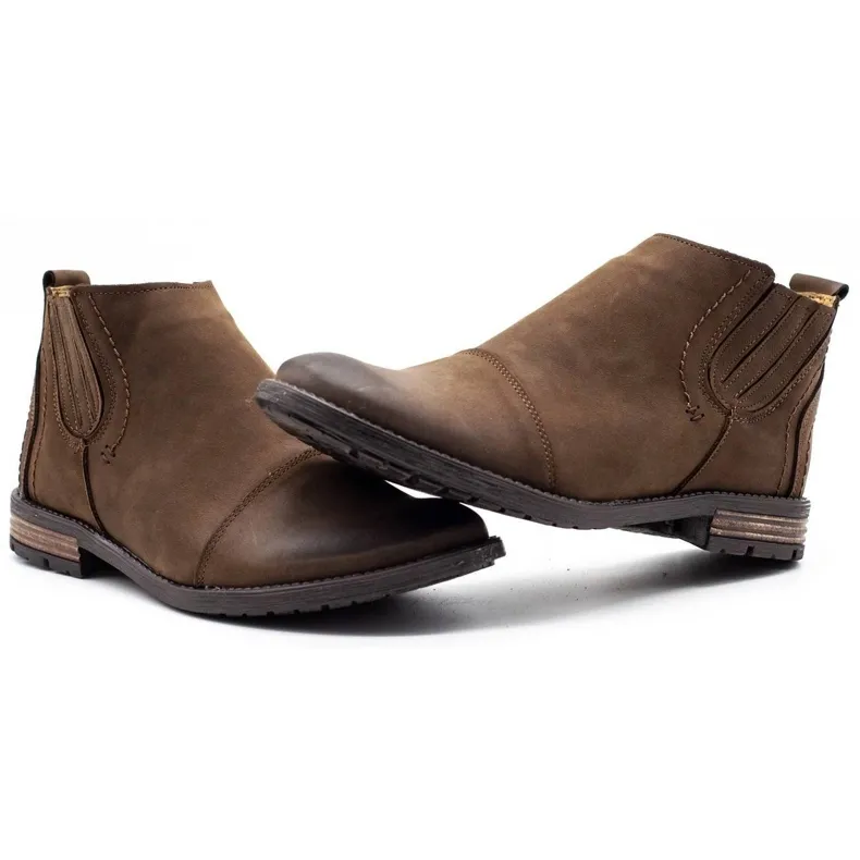 KOMODO Bottes d'hiver pour hommes marron 872K brun