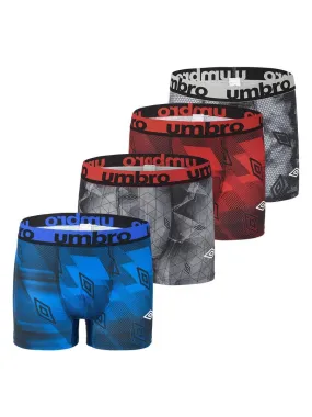 Lot de 4 Boxers homme imprimé Sublimation Umbro - Gris