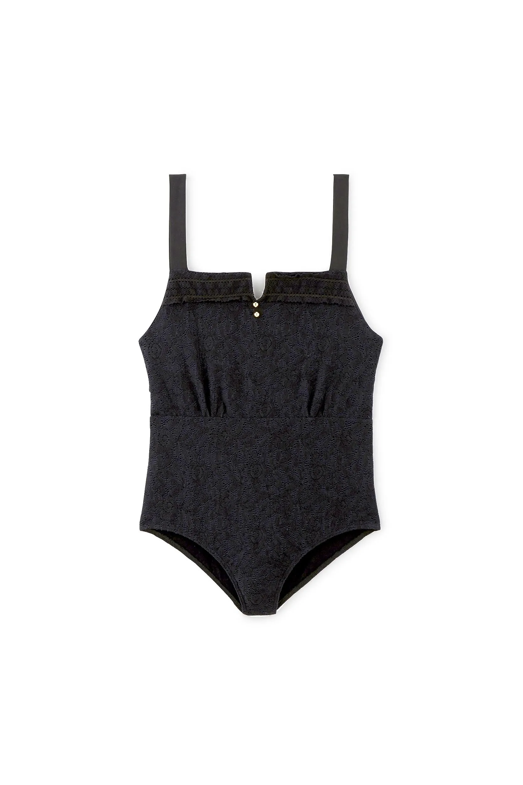 Maillot Aurore noir en dentelle