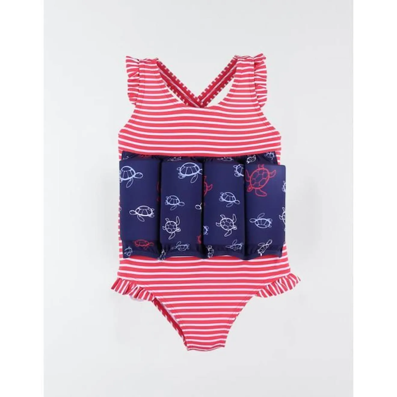 Maillot bouée à imprimé tortue, marine/rouge 2Y bleu - Archimède