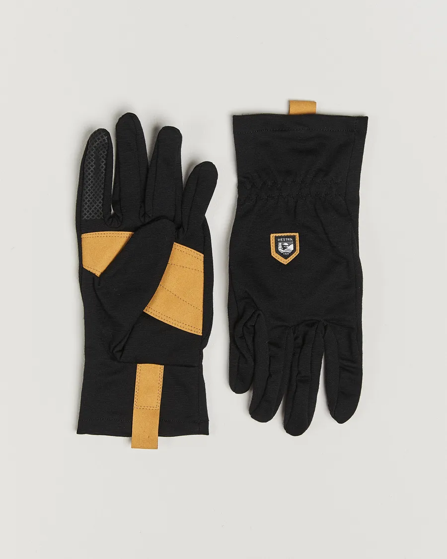 Merino Windwool Liner Glove Black