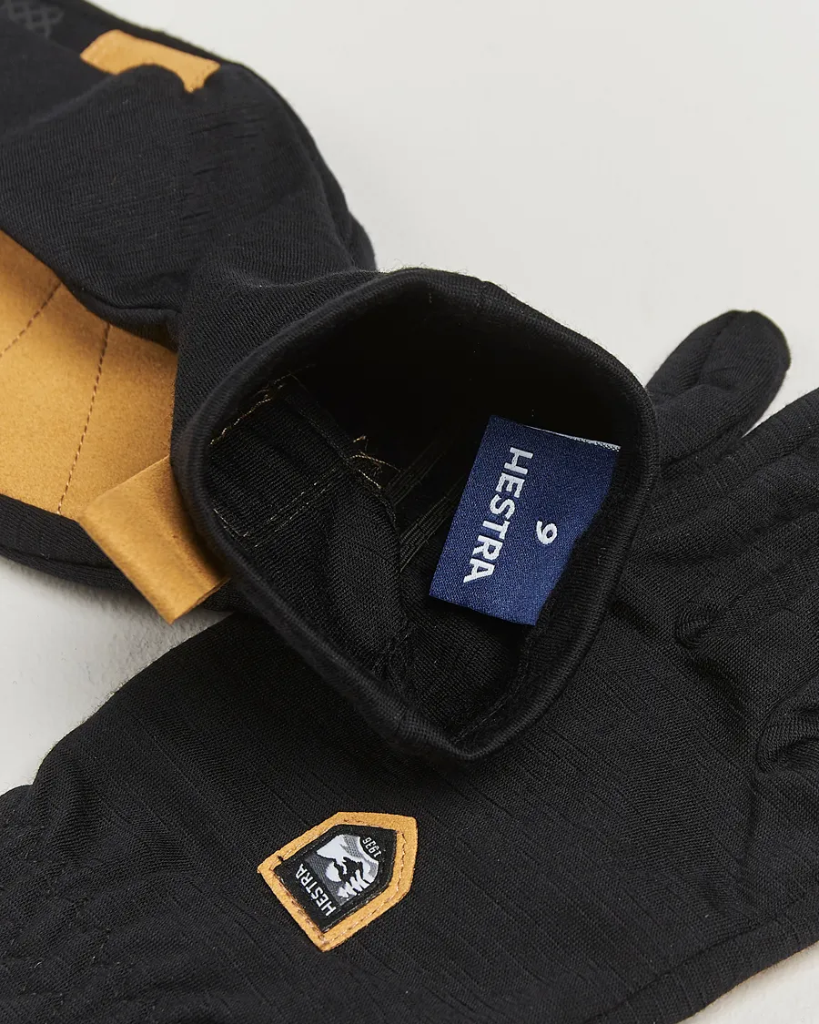 Merino Windwool Liner Glove Black