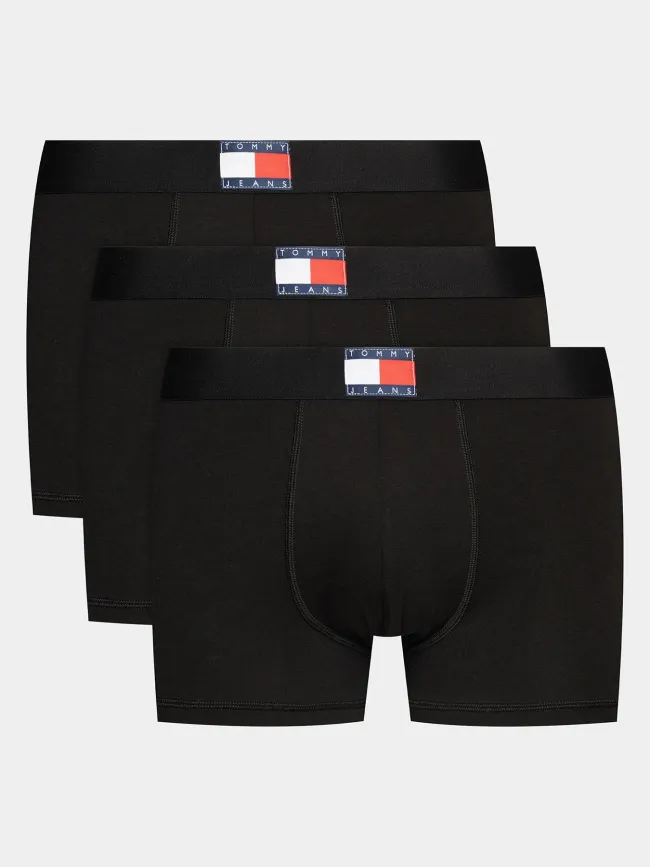 Pack 3 boxers trunk à logo noir homme - Tommy Jeans | wimod