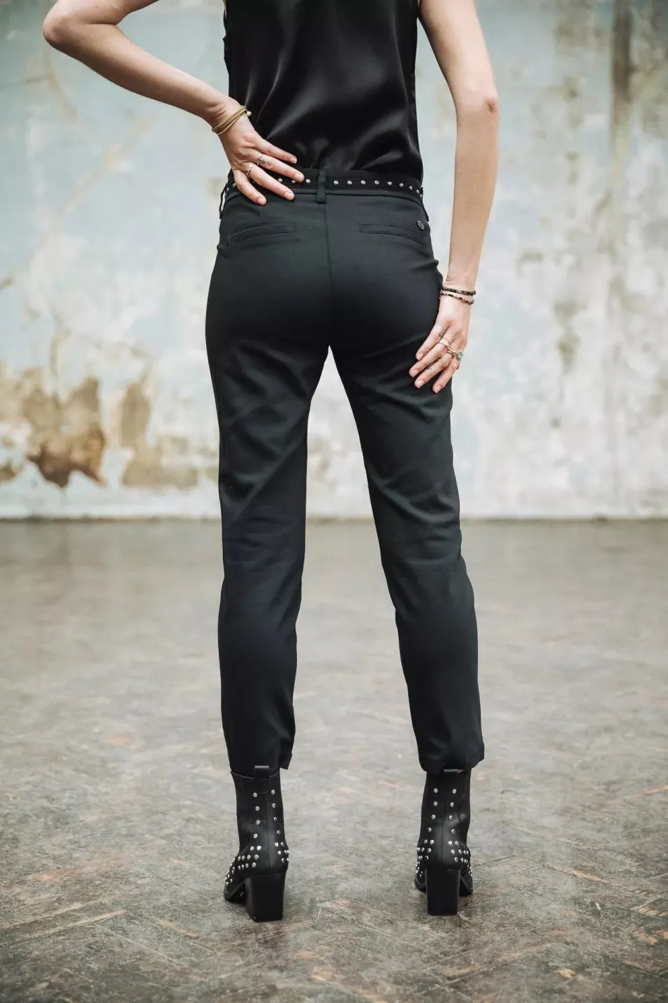 Pantalon City Femme Freeman T.Porter Claudia Polyneo Black