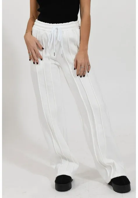 Pantalon de jogging blanc coupe droite