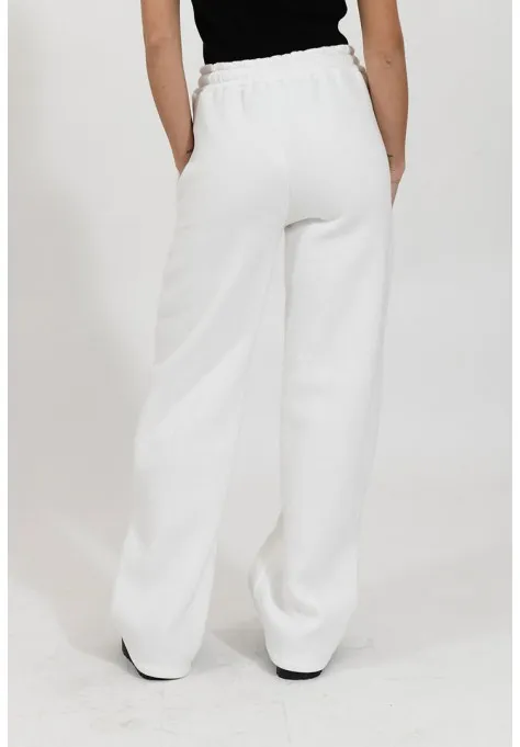 Pantalon de jogging blanc coupe droite