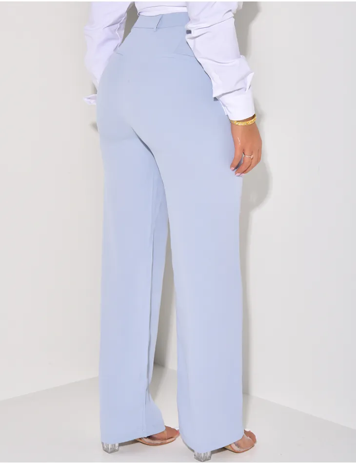 Pantalon de tailleur taille haute coupe large / 59599 - JEANS INDUSTRY