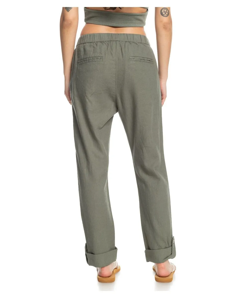 Pantalon Femme ON THE SEASHORE Vert