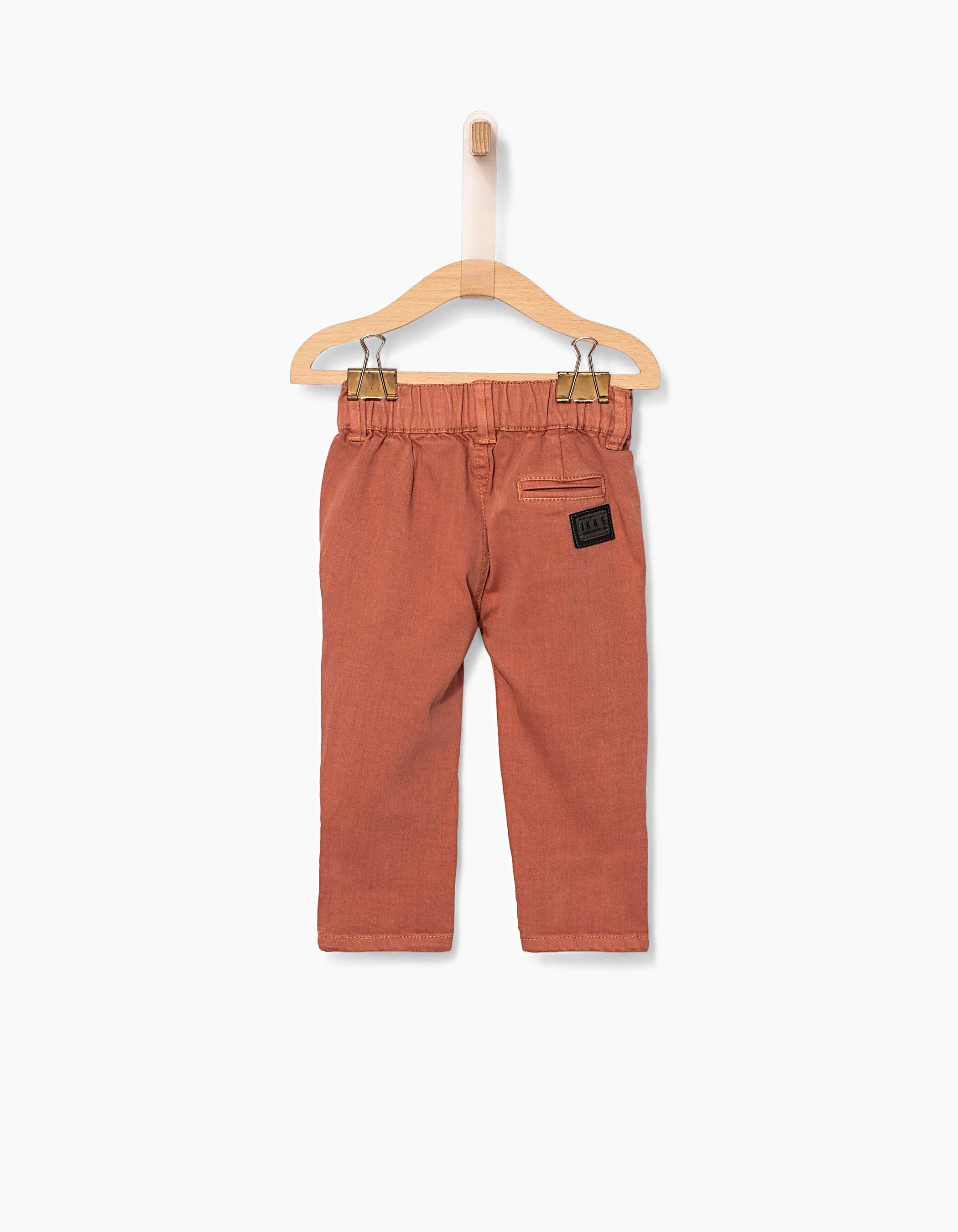 Pantalon terracotta élastiqué bébé garçon 