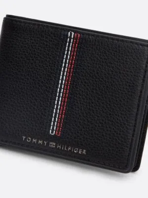 Petit portefeuille Casual en cuir | Noir | Tommy Hilfiger