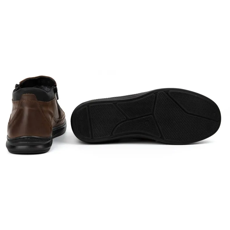 Polbut Bottes d'hiver pour hommes marron foncé K30 brun