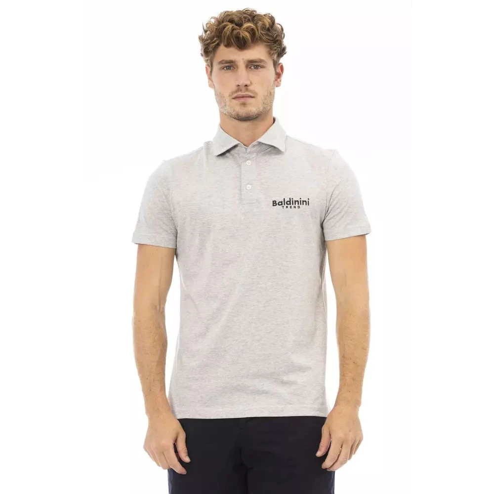 Polo en coton gris élégant