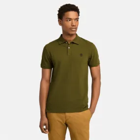 Polo à manches courtes et logo sur la poitrine Oyster River (Slim) pour homme en vert