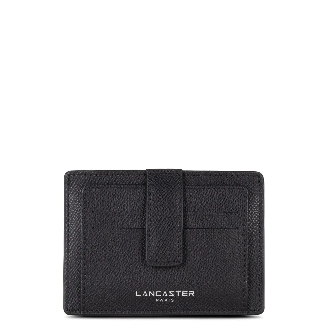 Porte Cartes Avec Pression DELPHINO LUCAS noir en cuir Lancaster - Portefeuille & Porte cartes Homme sur MenCorner