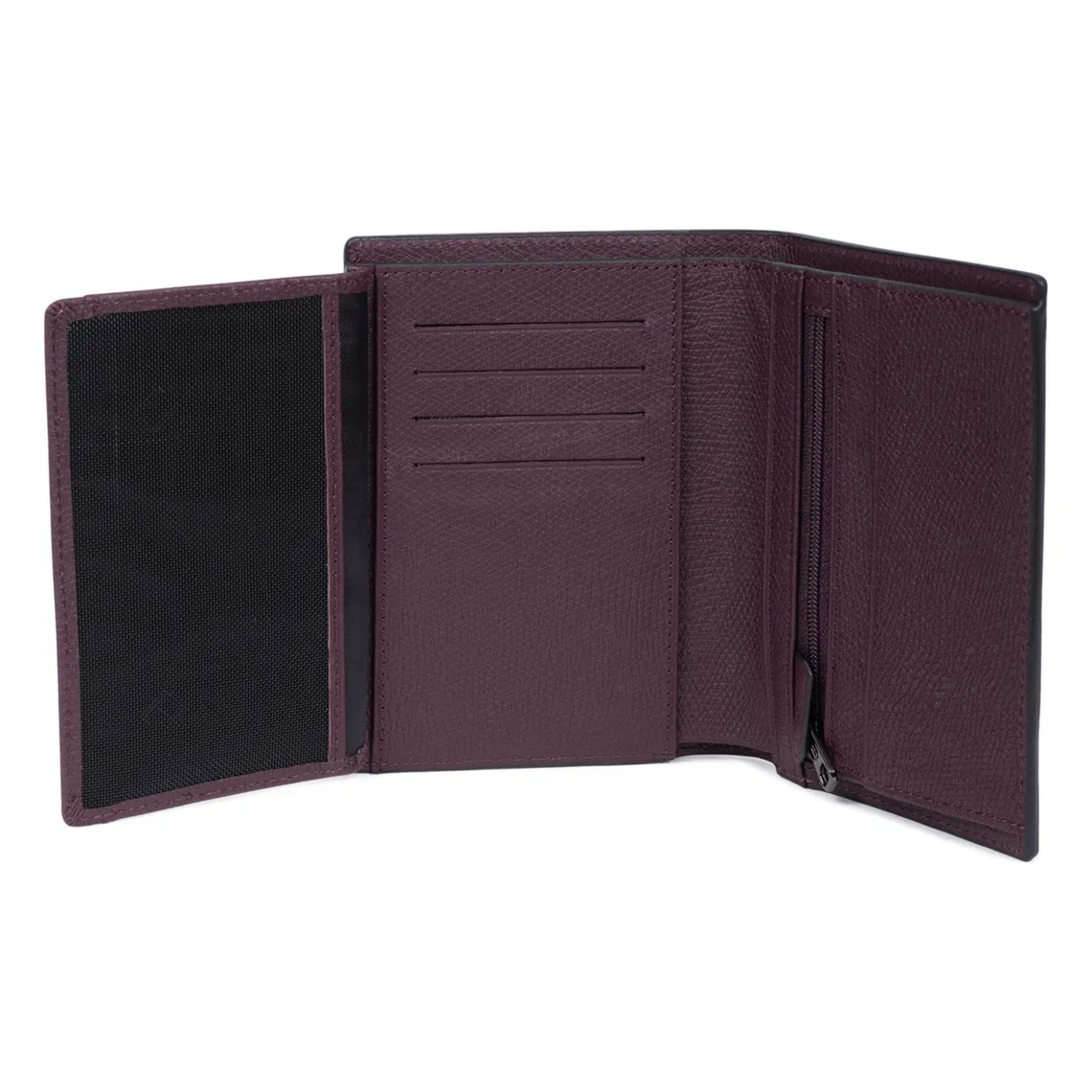 Portefeuille européen Stop RFID Cuir DANDY Bordeaux Lily Hexagona - Portefeuille & Porte cartes Homme sur MenCorner