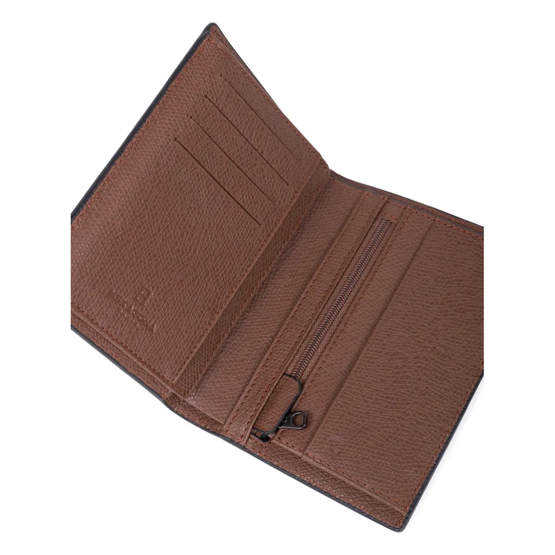 Portefeuille européen Stop RFID Cuir DANDY Marron Alia Hexagona - Portefeuille & Porte cartes Homme sur MenCorner