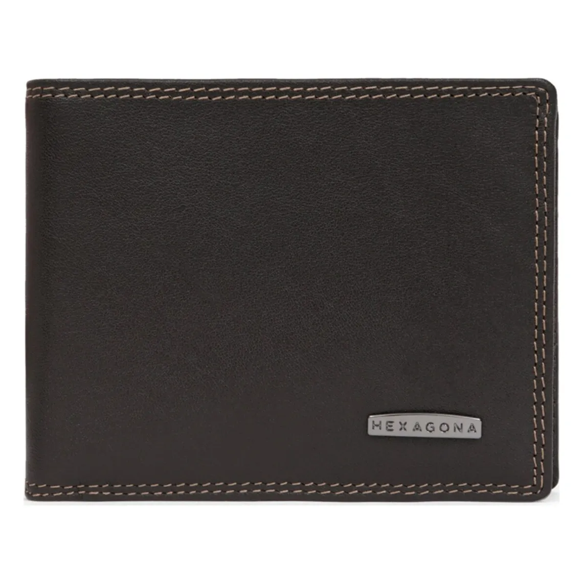 Portefeuille italien Stop RFID Cuir SENSATION Marron foncé Ole Hexagona - Portefeuille & Porte cartes Homme sur MenCorner