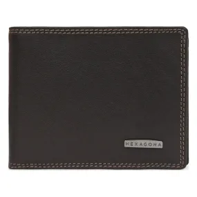 Portefeuille italien Stop RFID Cuir SENSATION Marron foncé Ole Hexagona - Portefeuille & Porte cartes Homme sur MenCorner