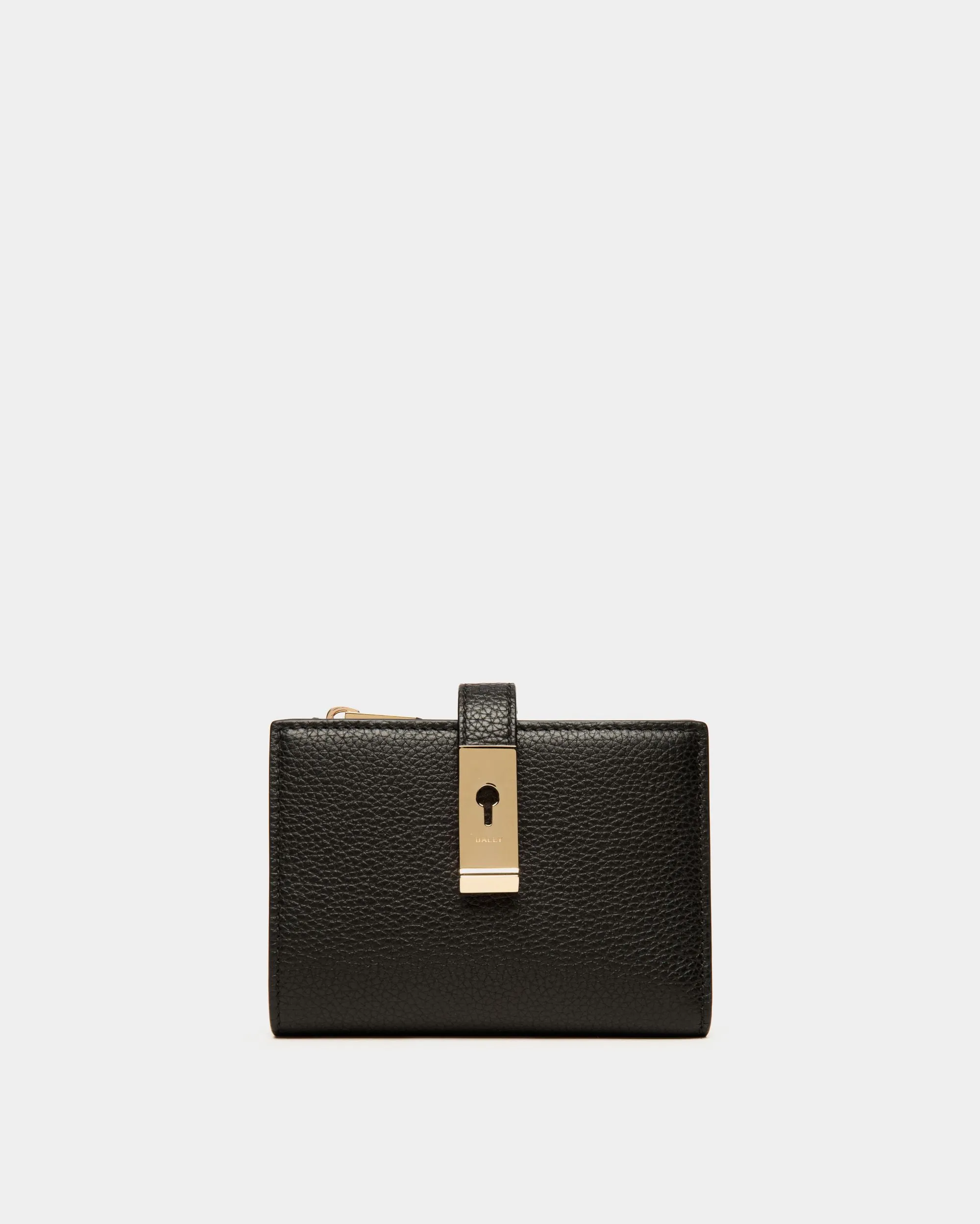 Portefeuille Lock Me En Cuir Grainé Noir