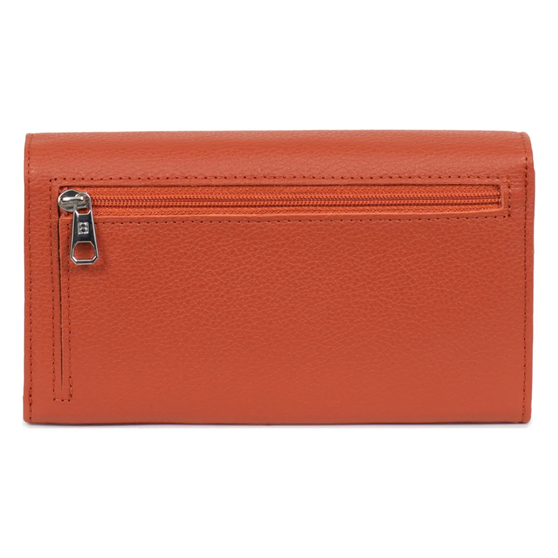 Portefeuille long Cuir CONFORT Orange Hattie  | 3 Suisses