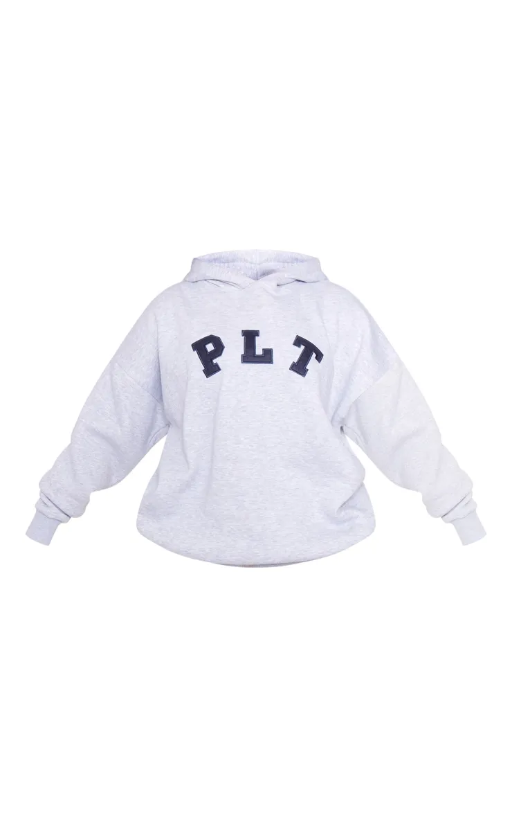 PRETTYLITTLETHING Hoodie oversize gris cendré à logo