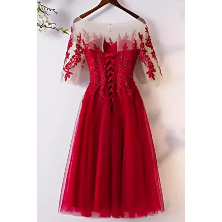 Robe courte framboise chic