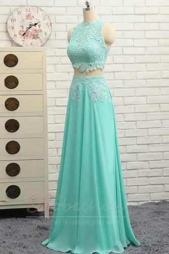 Robe de Bal Balançoire Printemps Poire Chiffon A-ligne Epurée