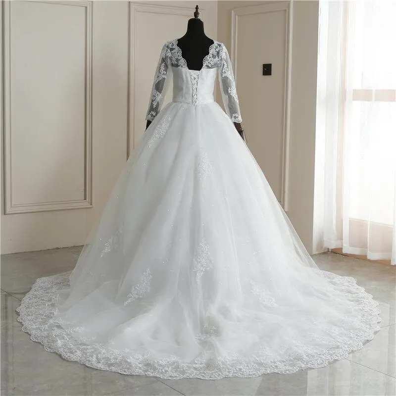 Robe de Mariée Princesse Strass et Dentelle