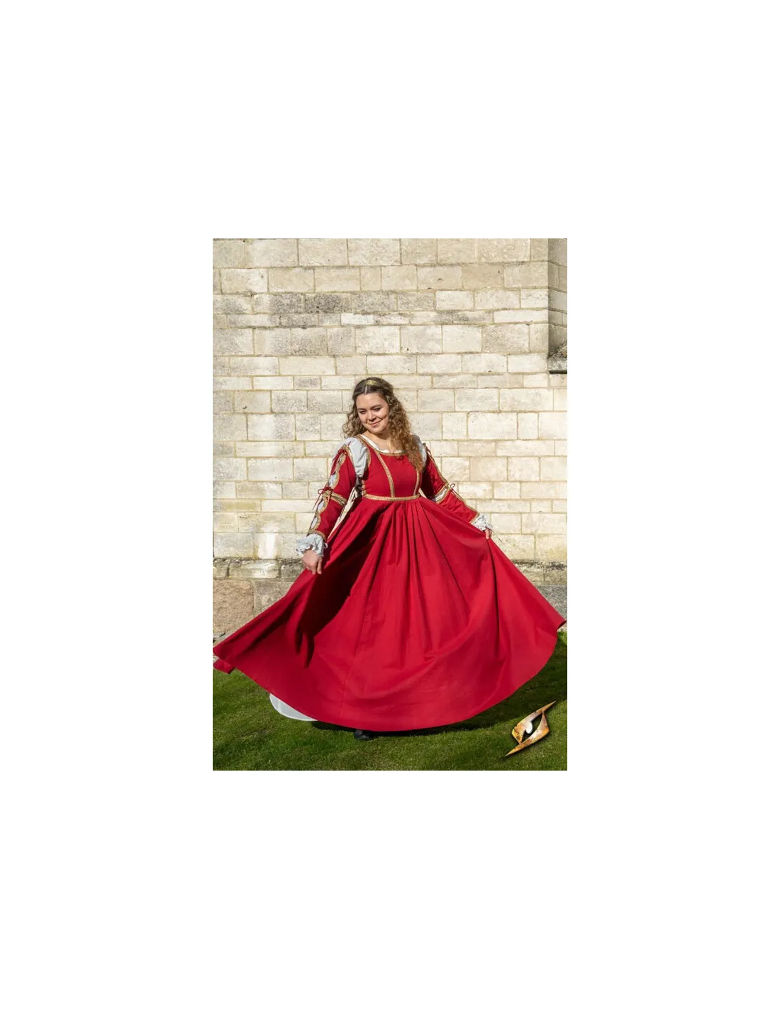 Robe Médiévale Lucrecia Empereur Rouge ⚔️ Boutique Épées