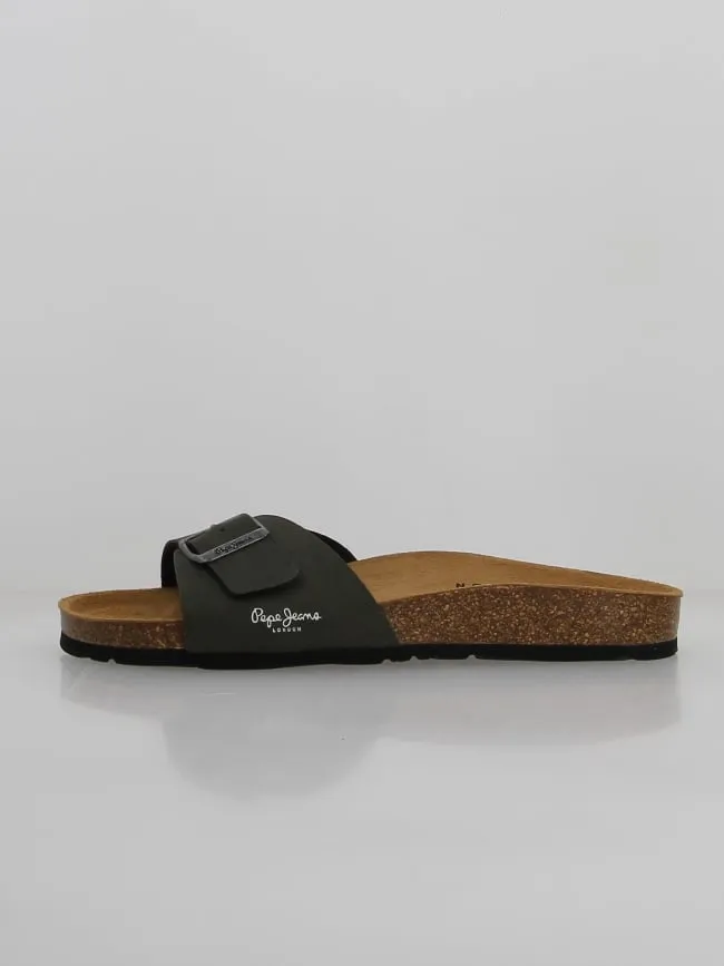 Sandales bio single chicago kaki homme - Pepe Jeans | wimod