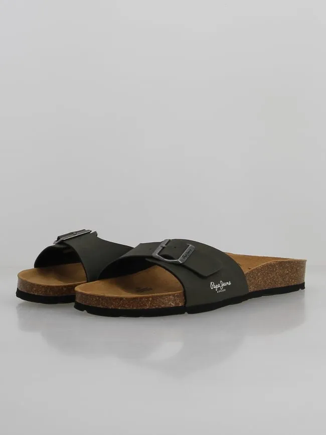 Sandales bio single chicago kaki homme - Pepe Jeans | wimod