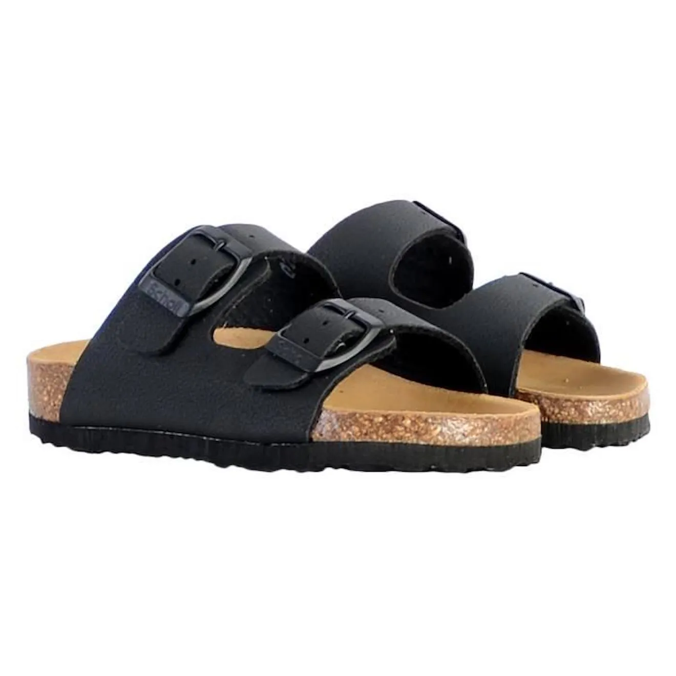 Sandales enfant Scholl Alex Noir - Cuir - Bride - Plat noir - Scholl