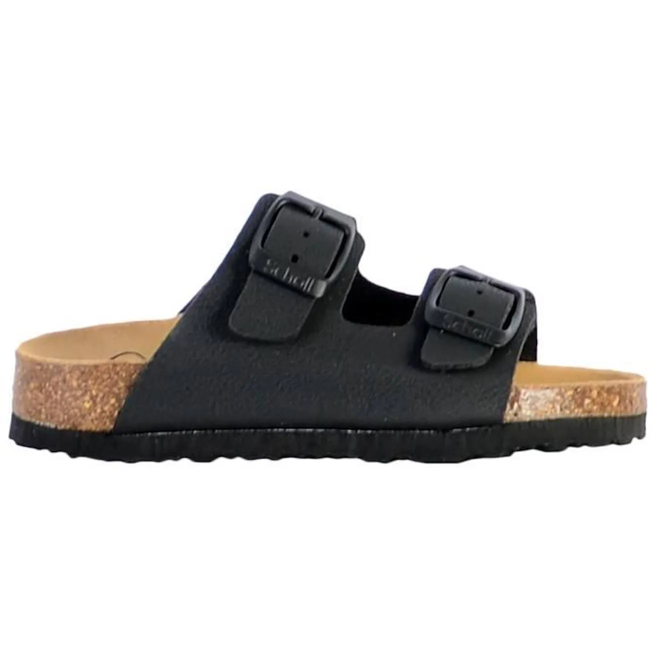 Sandales enfant Scholl Alex Noir - Cuir - Bride - Plat noir - Scholl