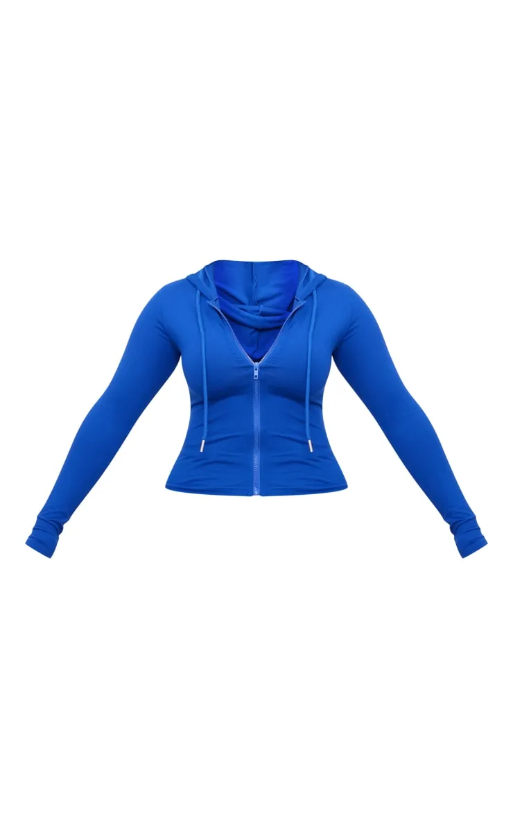 Shape Hoodie bleu Sculpt à zip