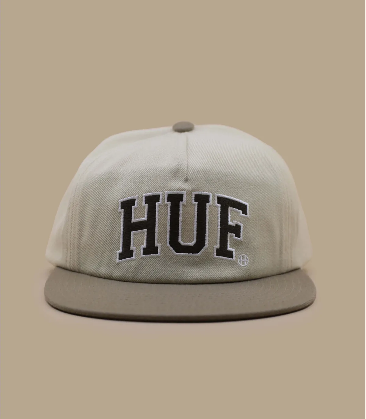 snapback destructurée beige - Casquette Arch Logo Snapback cream Huf : Headict