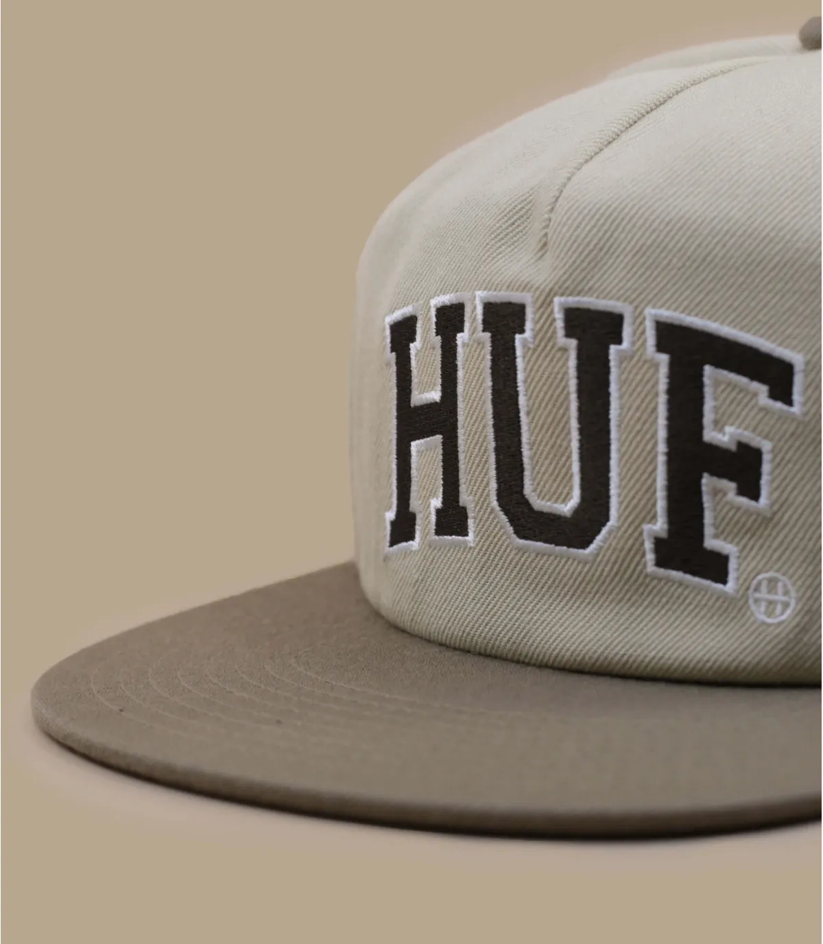 snapback destructurée beige - Casquette Arch Logo Snapback cream Huf : Headict