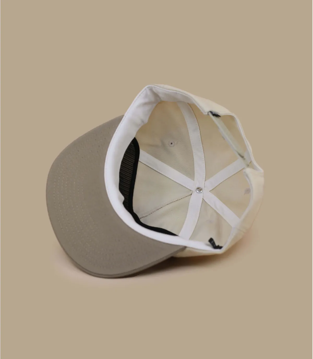 snapback destructurée beige - Casquette Arch Logo Snapback cream Huf : Headict