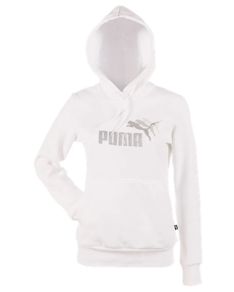 SWEAT SPARKLE GRAPHIC HOODIE FEMME BLANC