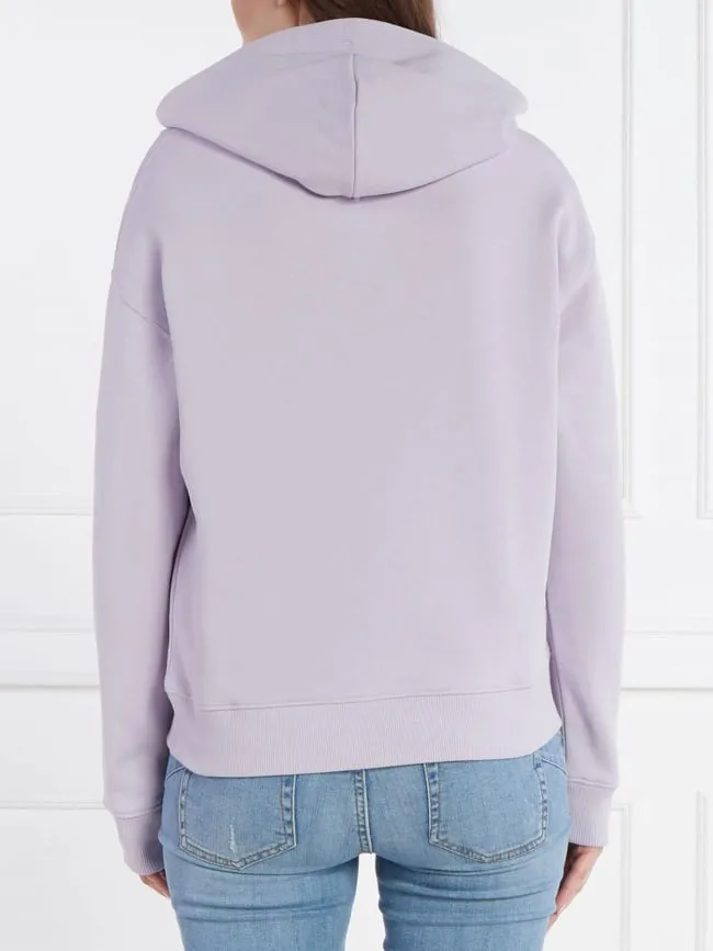 Sweat à capuche badge violet femme - Tommy Jeans | wimod