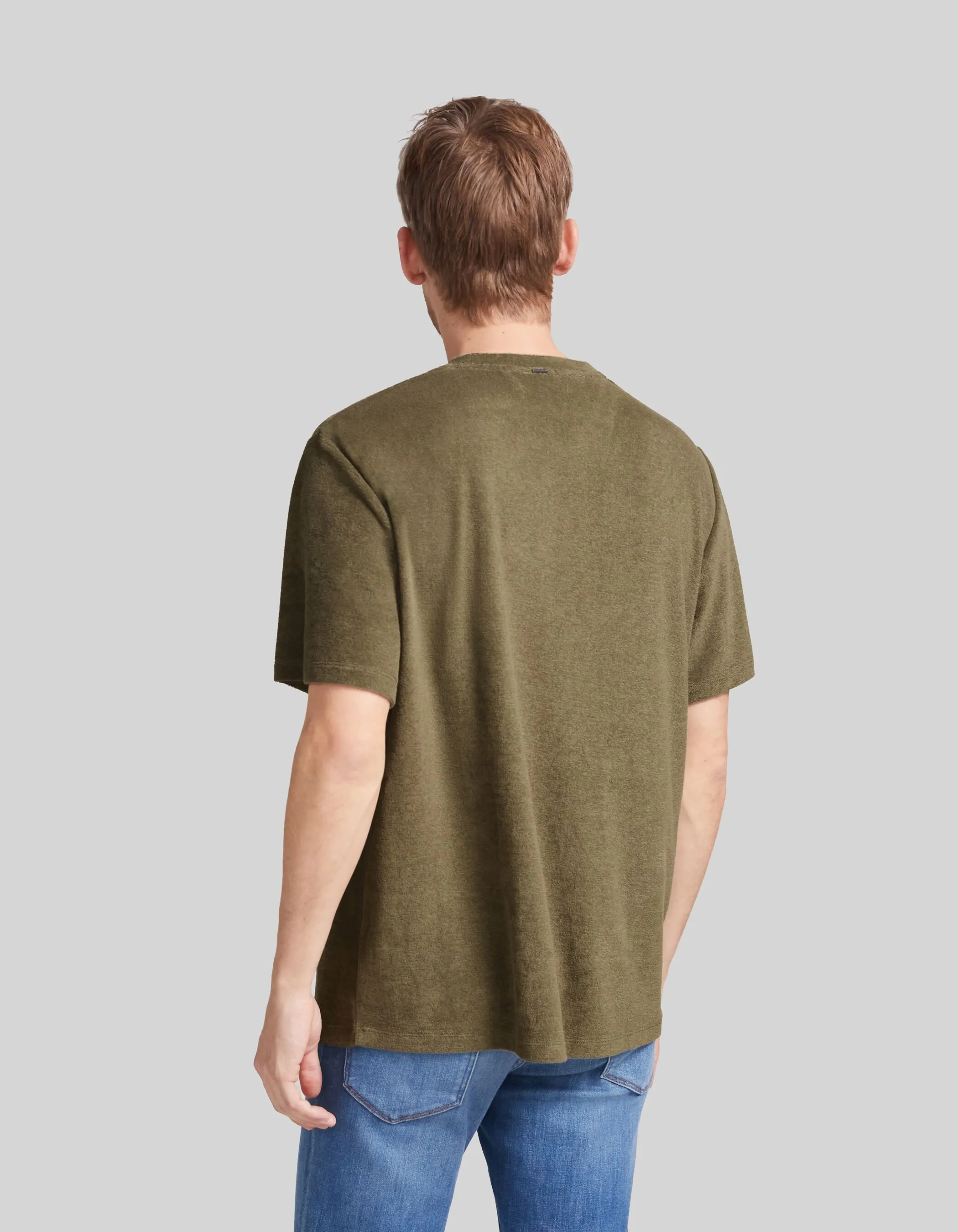 T-shirt army green en éponge Homme