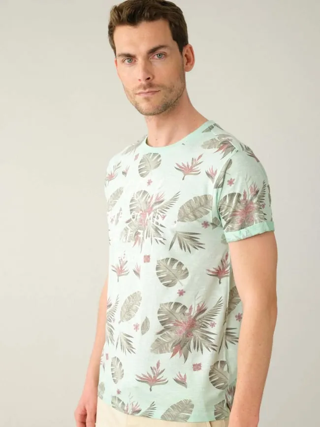 T-shirt balinese vert feuillage homme - Deeluxe | wimod