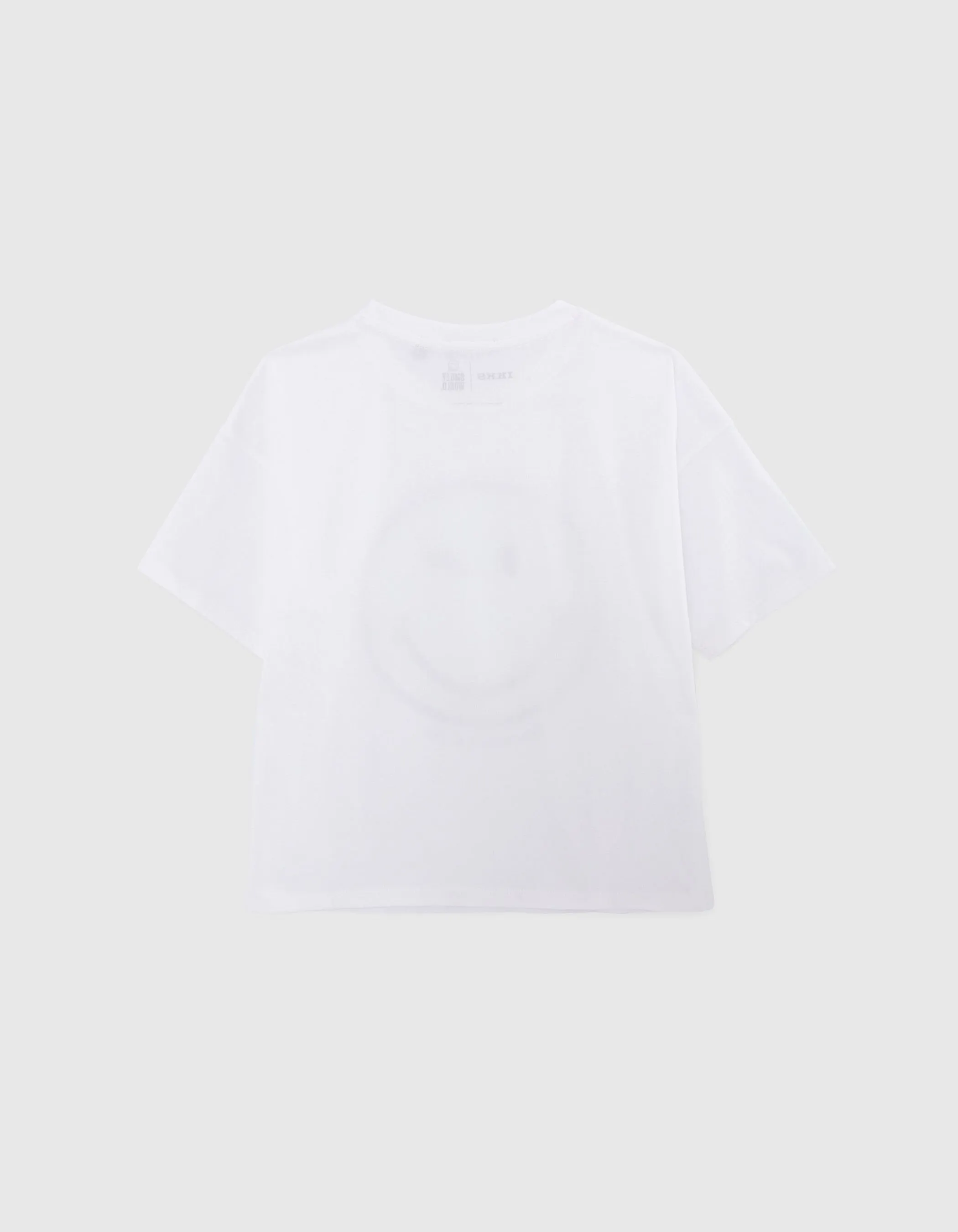 T-shirt blanc visuel damier vert SMILEYWORLD fille