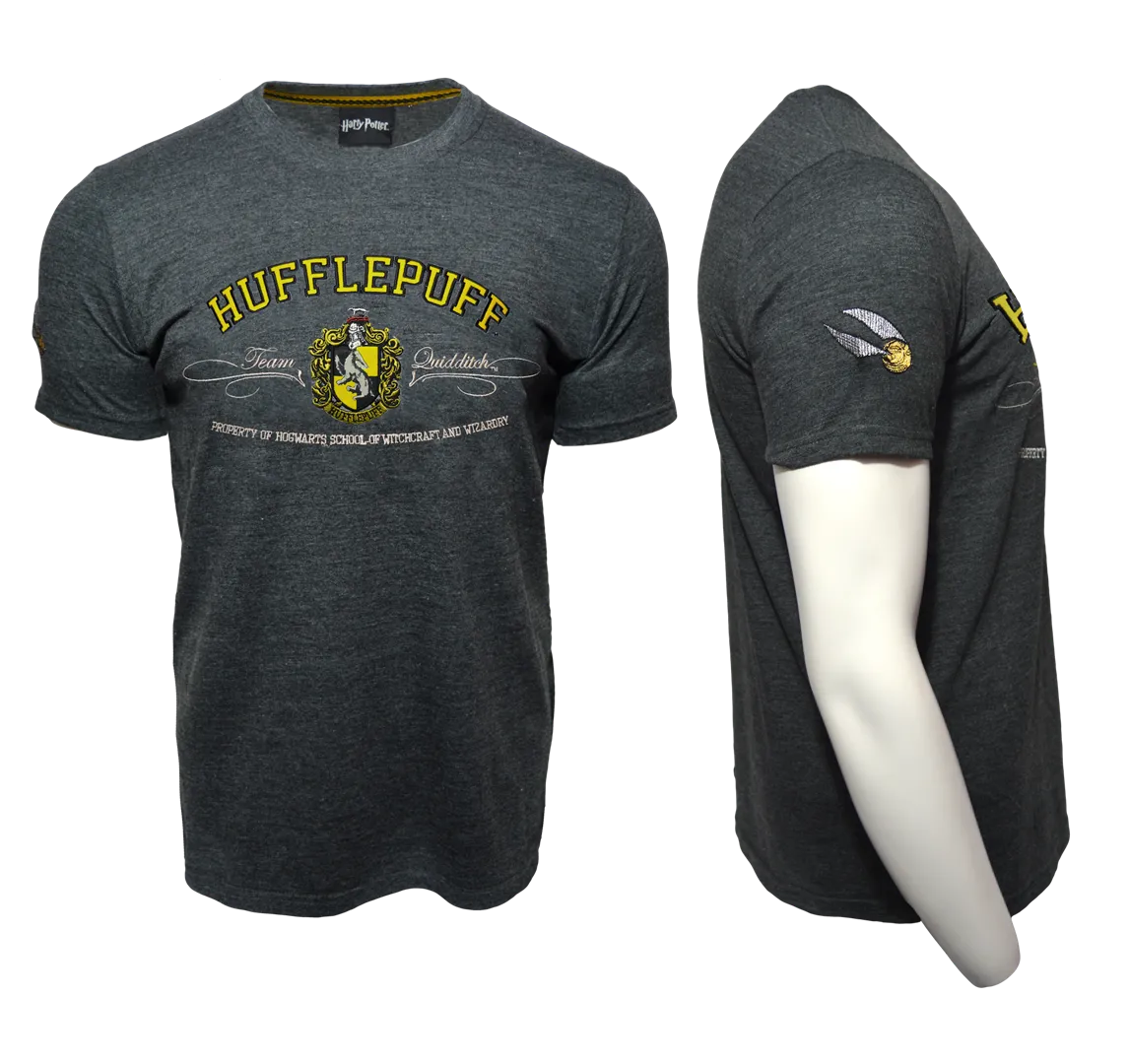 T-shirt brodé Hufflepuff (Poufsouffle) unisexe