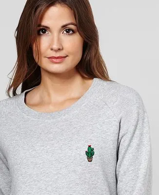 T-Shirt femme Cactus pot (brodé)