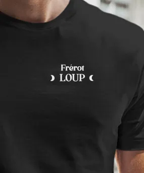 T-Shirt Frérot Loup lune coeur Pour homme